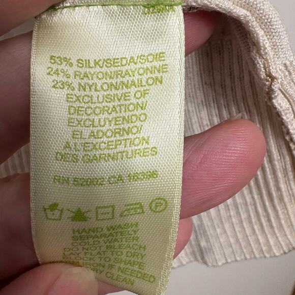 Sigrid Olsen women’s pre-owned silk blend cardigan. Size medium - Picture 4 of 5